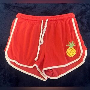 Ultra Flirt Red Athletic Shorts with Retro Design